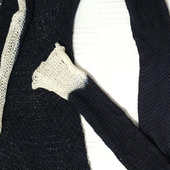 Viviana Uchitel Cardigan Navy Blue and Cream Color - Picture 4 of 7